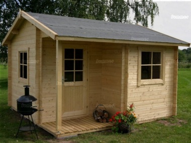 3.8m wide Apex 28mm Log Cabin 51