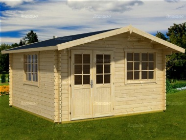 3.8-4.1m wide Apex 40mm Log Cabin 536