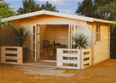 4.0m wide Apex 28mm Log Cabin 155