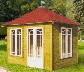 Hipped 28mm Log Cabin Summerhouse 598